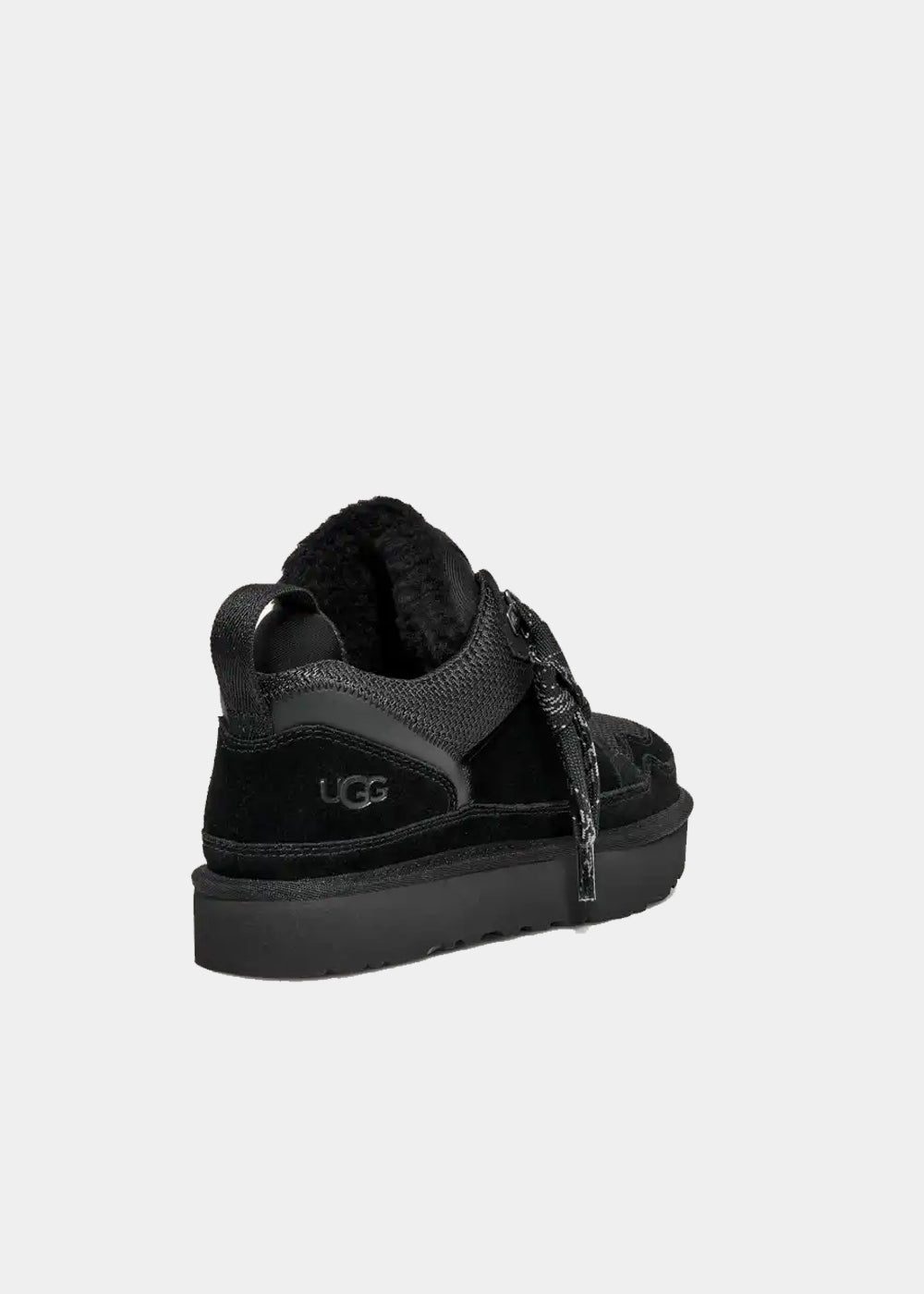 Sneakers UGG Lowmel en velours et fourrure noir, vue 6 – baskets fourrées femme | Ann Tuil