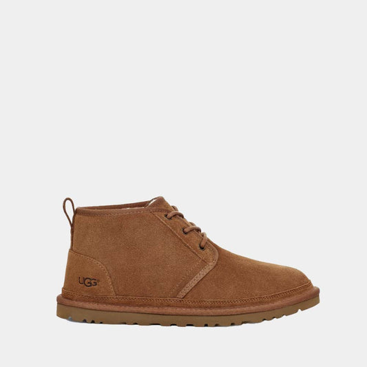 Derbies UGG Neumel en velours camel, vue de profil – baskets derbies femme | Ann Tuil