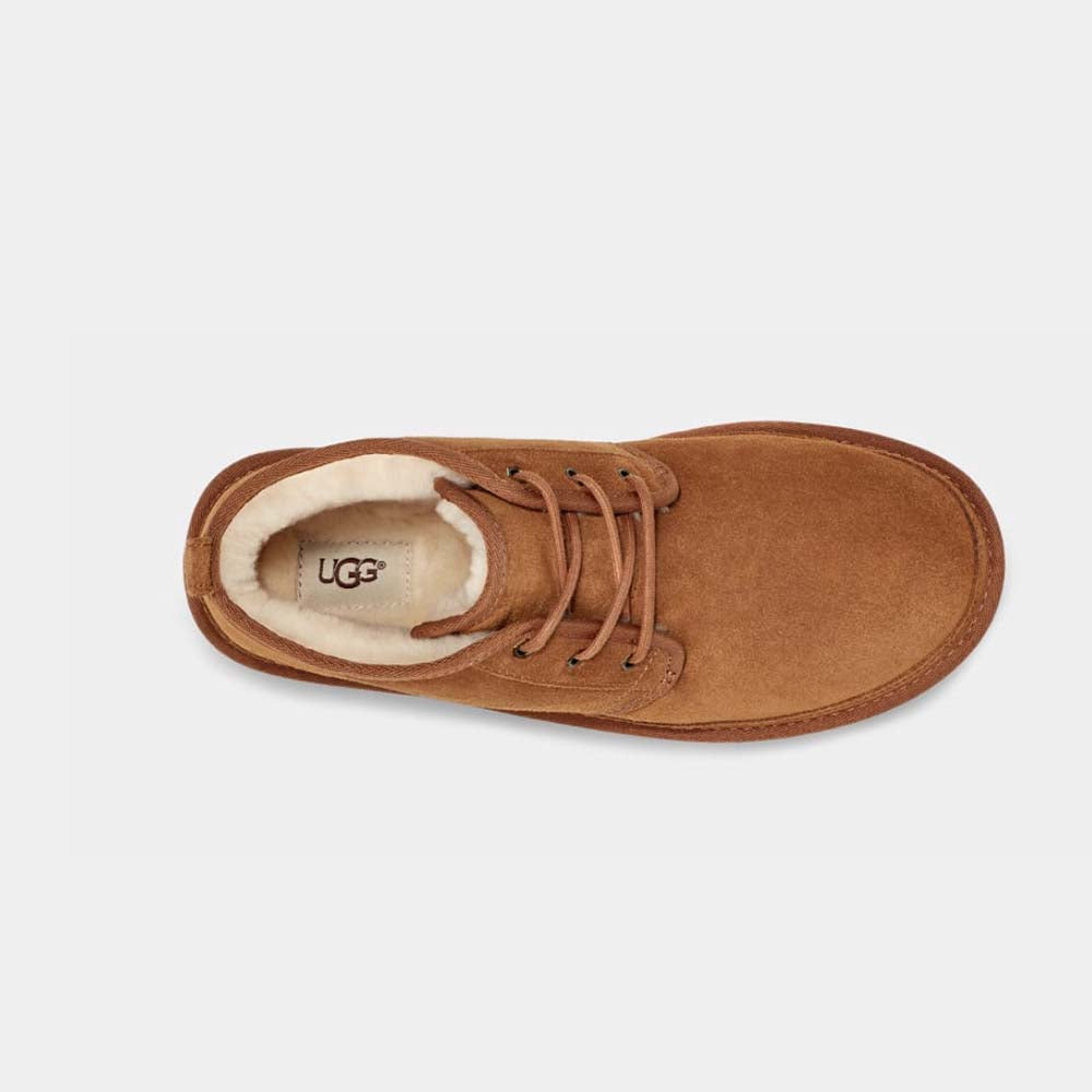 Derbies UGG Neumel en velours camel, vue 3 – baskets derbies femme | Ann Tuil