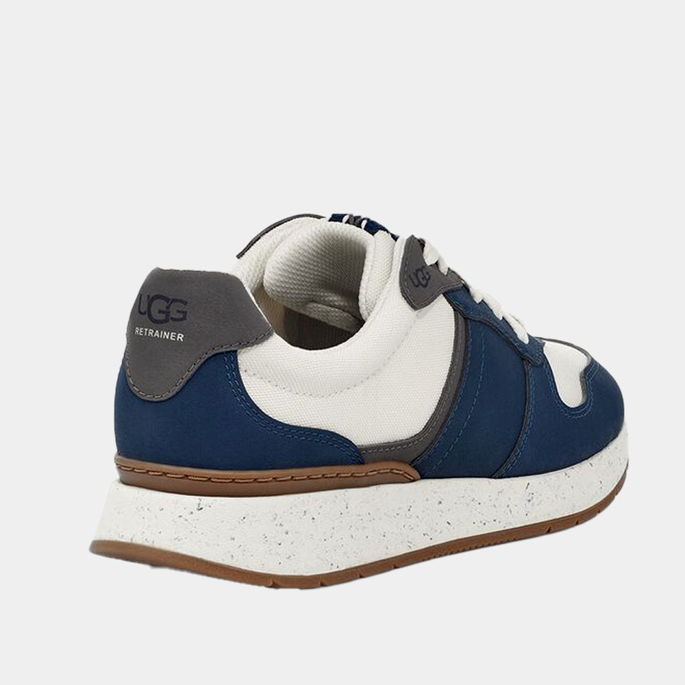 Baskets UGG Retrainer en cuir et tissu marine et blanc, vue 5 – baskets femme | Ann Tuil