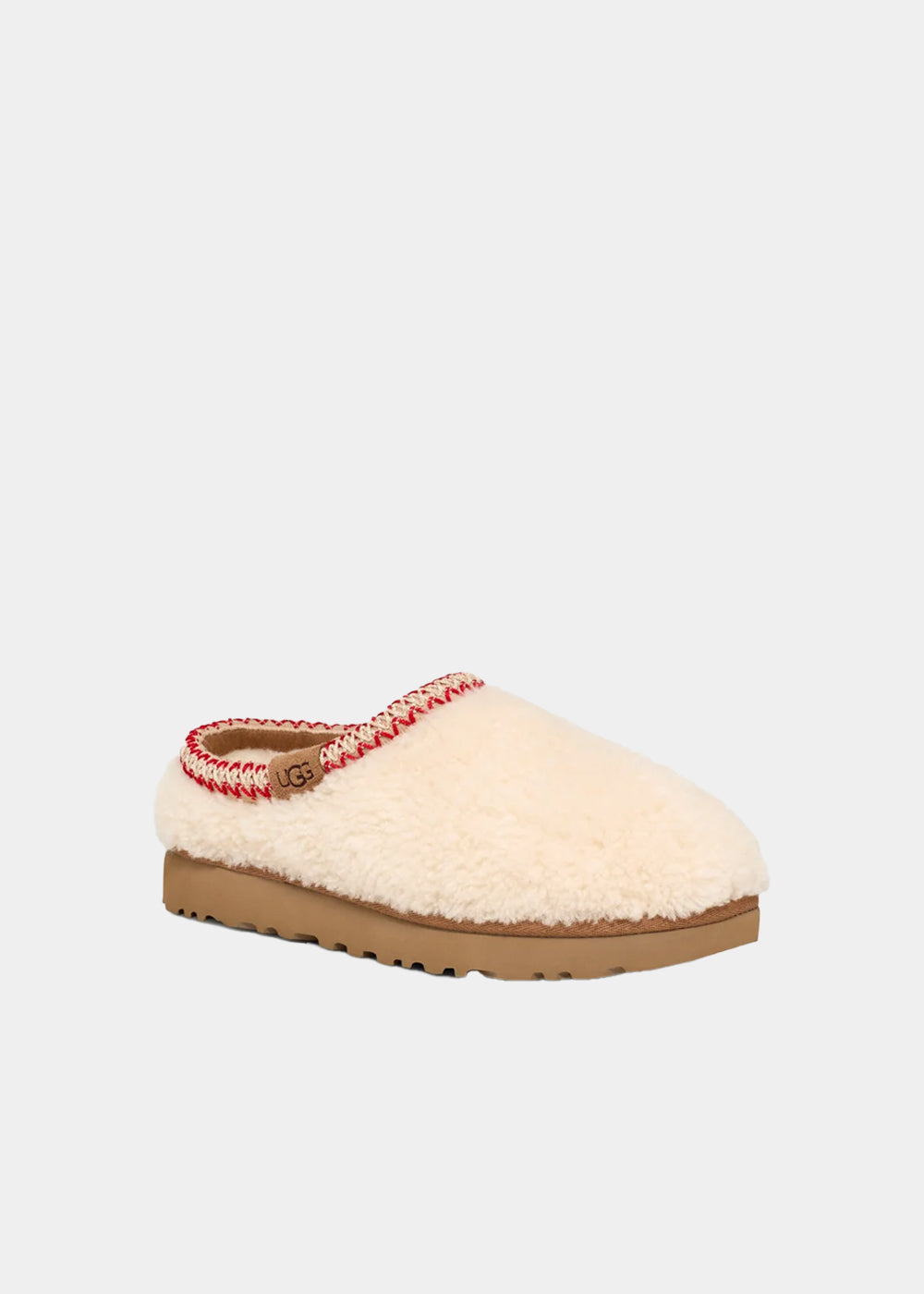 Mules UGG Tasman Maxi Curly coloris natural, vue 2 – chaussons mules fourrés femme | Ann Tuil
