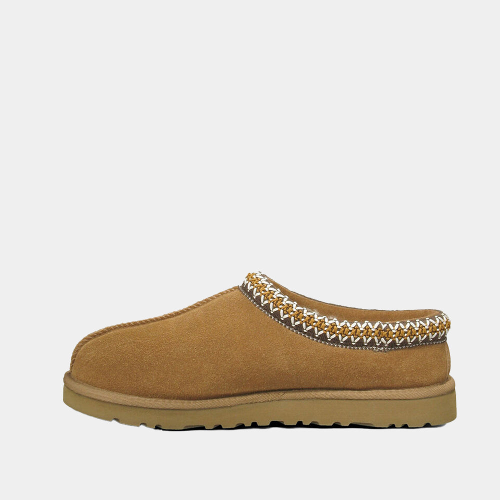 Mules UGG Tasman en velours camel, vue 6 – chaussons mules fourrés femme | Ann Tuil