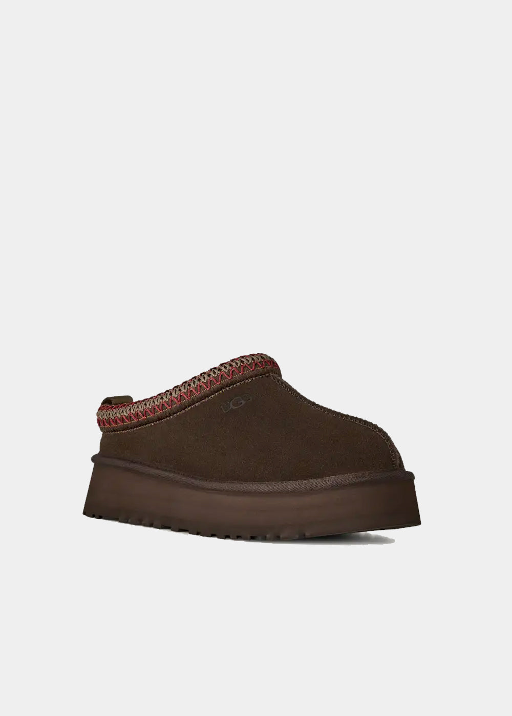 Mules plateforme UGG Tazz II en velours et tissu marron dusted cocoa, vue 3 – mules femme | Ann Tuil