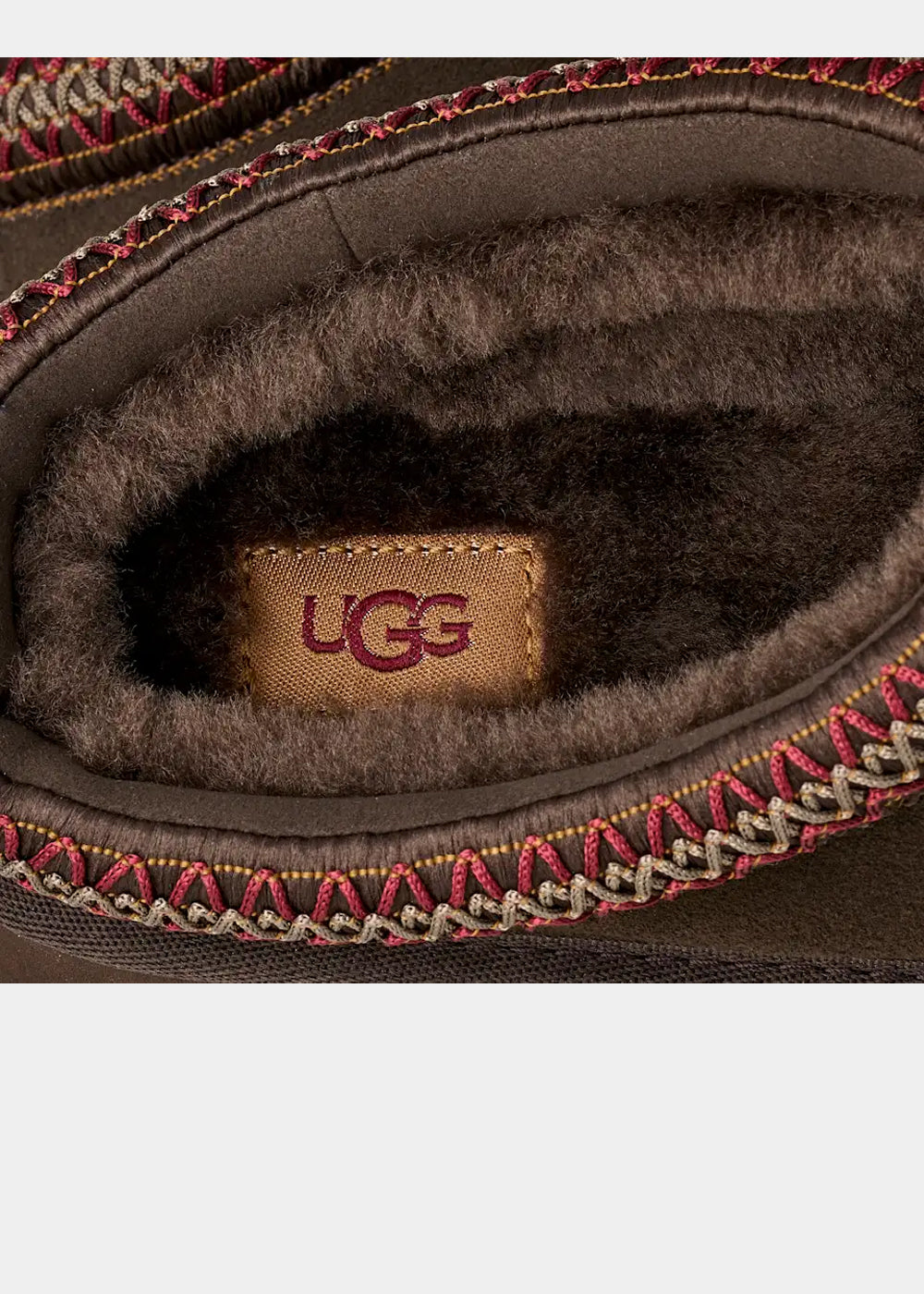 Mules plateforme UGG Tazz II en velours et tissu marron dusted cocoa, vue 7 – mules femme | Ann Tuil
