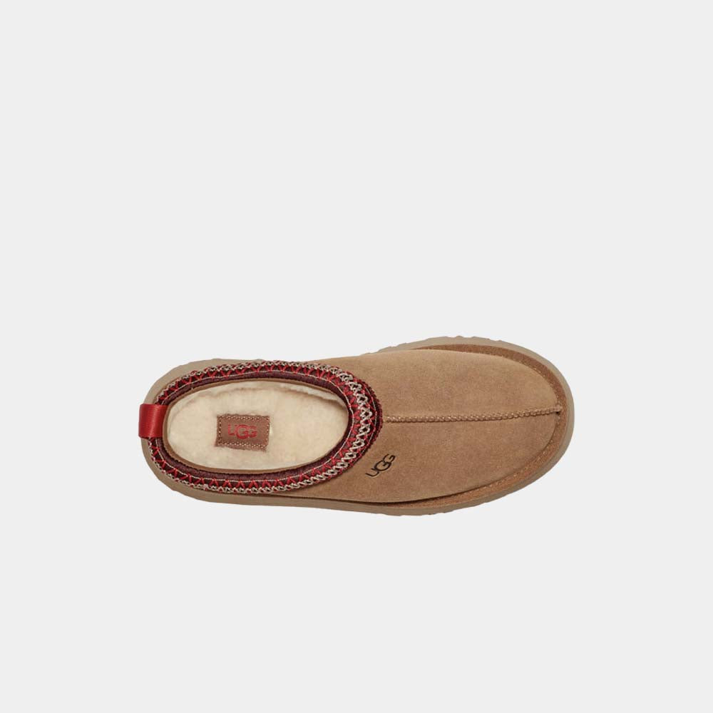 Mules plateforme UGG Tazz en velours et tissu camel, vue 4 – mules femme | Ann Tuil
