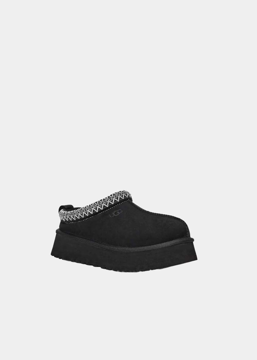 Mules plateforme UGG Tazz en velours et tissu noir, vue 2 – mules femme | Ann Tuil
