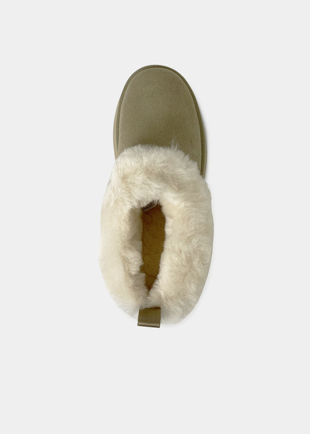 Mules plateforme UGG Tazzelle en velours beige mustard seed, vue 3 – mules femme | Ann Tuil