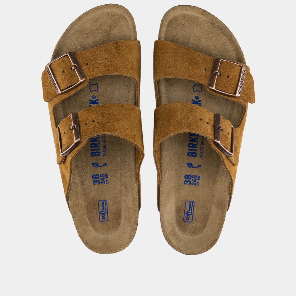 Mules Birkenstock Arizona BS en cuir velours camel, vue 5 – mules femme | Ann Tuil