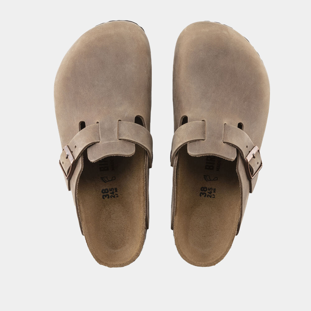 Sabots Birkenstock Boston BS en cuir huilé tabacco, vue 4 – sabots femme | Ann Tuil