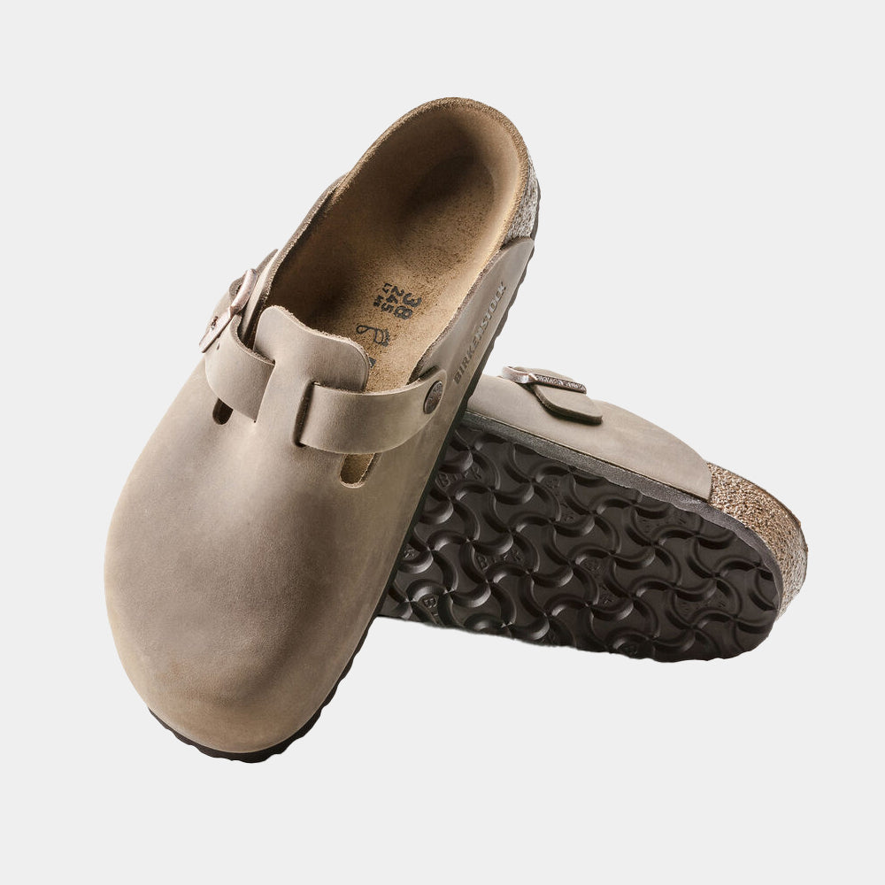 Sabots Birkenstock Boston BS en cuir huilé tabacco, vue 5 – sabots femme | Ann Tuil