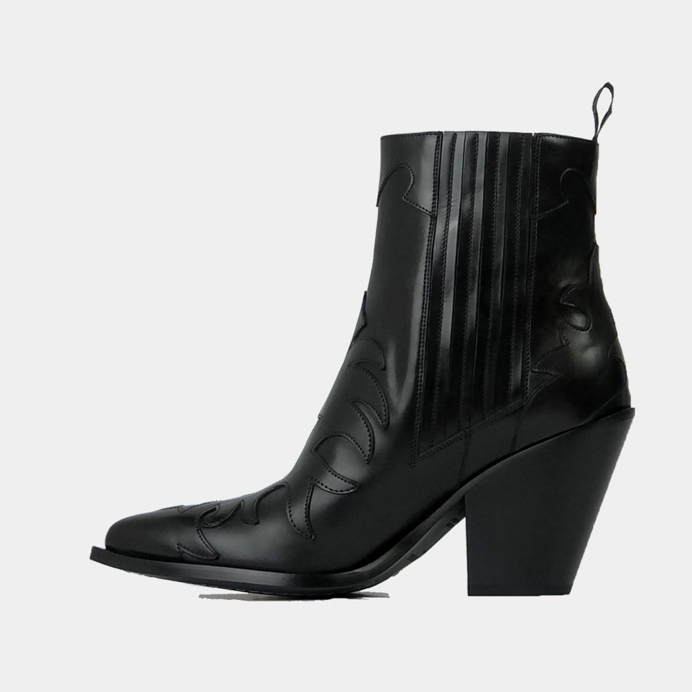 Boots Sartore Season SR3921 en cuir noir, vue 4 – boots femme | Ann Tuil