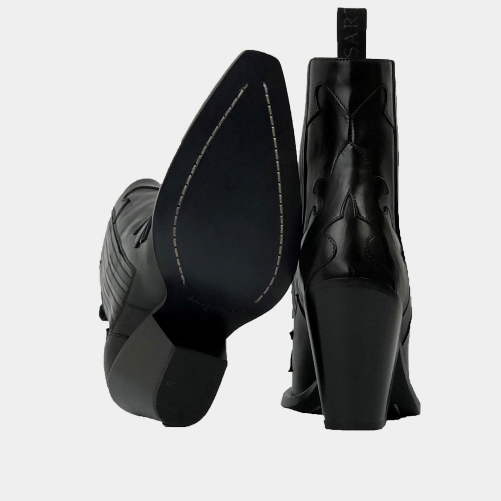Boots Sartore Season SR3921 en cuir noir, vue 5 – boots femme | Ann Tuil
