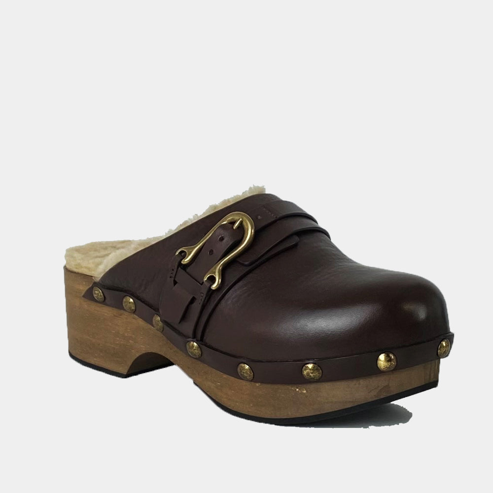 Sabots Sartore Sia Bis SR4033 en cuir marron, vue 2 – sabots femme | Ann Tuil