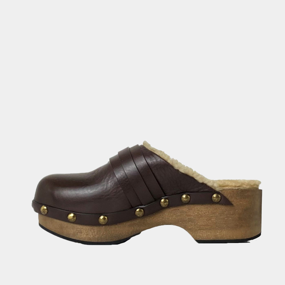 Sabots Sartore Sia Bis SR4033 en cuir marron, vue 4 – sabots femme | Ann Tuil