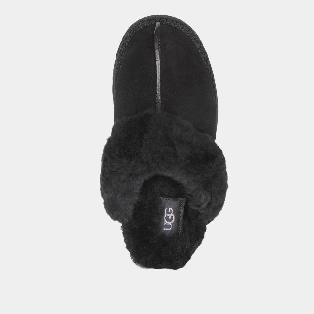Mules UGG Disquette en velours noir, vue 3 – mules plateforme femme | Ann Tuil