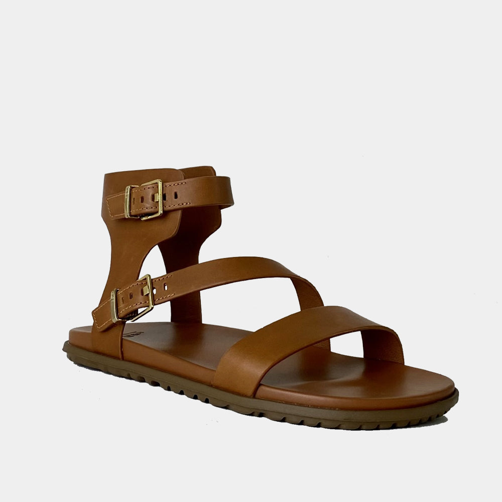 Sandales UGG Solivan Strap en cuir camel, vue 2 – sandales femme | Ann Tuil