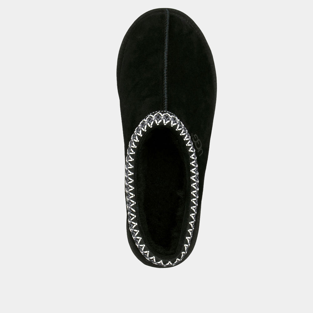 Mules UGG Tasman en velours noir, vue 3 – chaussons mules fourrés femme | Ann Tuil